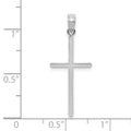 10K White Gold Polished Cross Pendant