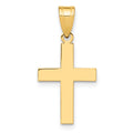 10k Polished Cross Charm