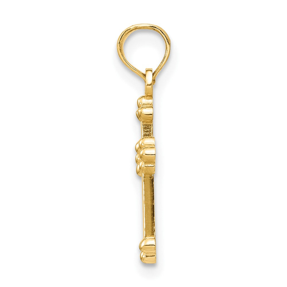 10k Budded Cross Charm