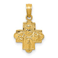 10k Miniature Four Way Medal Pendant