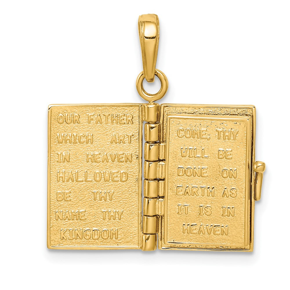 10K 3D Lord's Prayer Bible Pendant