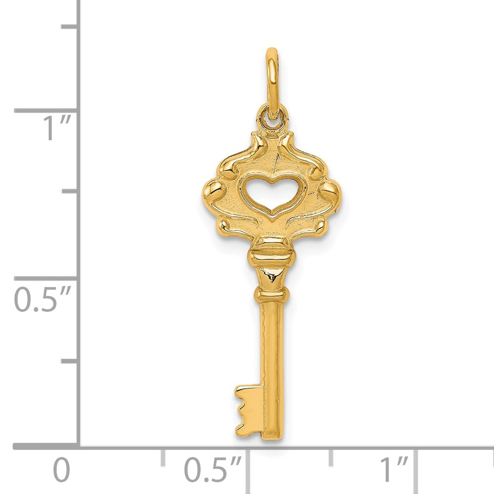 10k Solid Key Charm