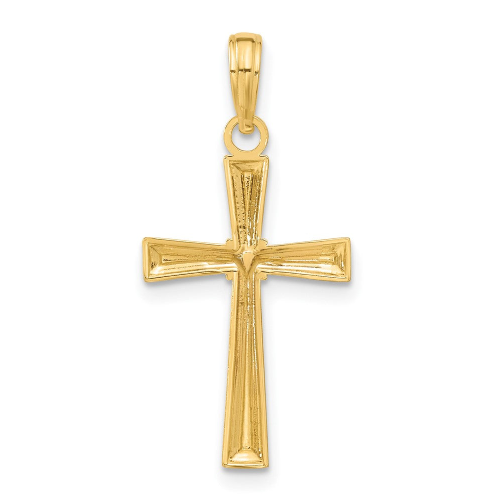 10K Diamond-cut X Cross Pendant