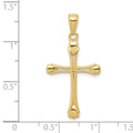 10K Cross with Triangle Tips Pendant