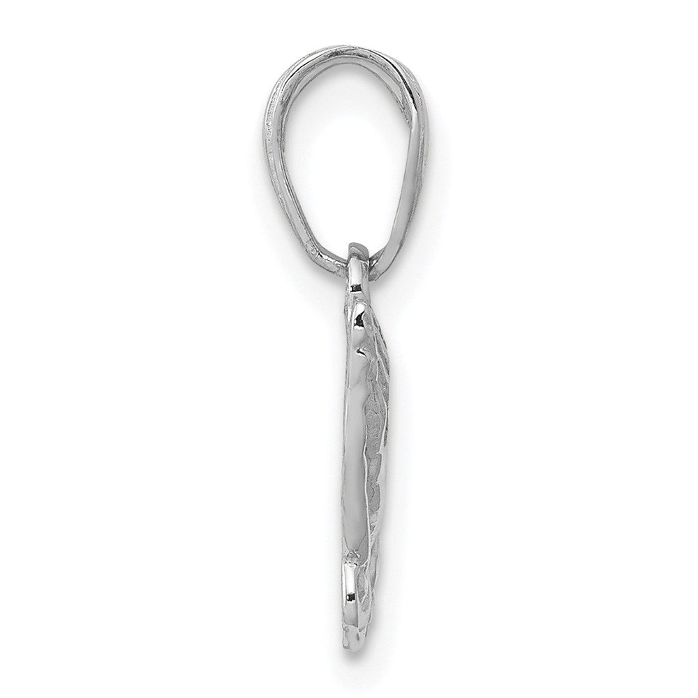 10K White Gold Praying Hands Pendant