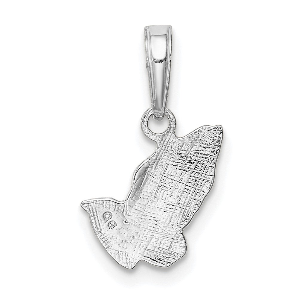 10K White Gold Praying Hands Pendant