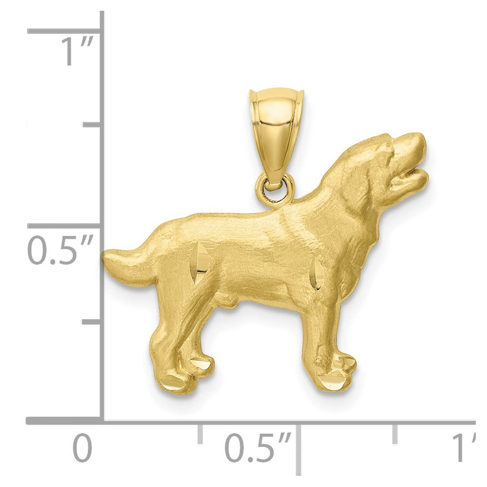 10K Diamond-cut Labrador Retriever Pendant