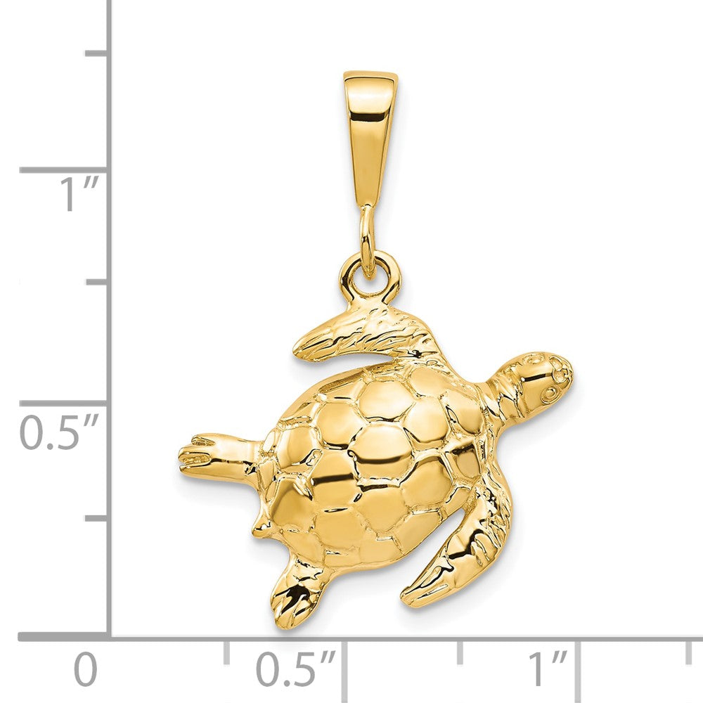 10K Turtle Pendant