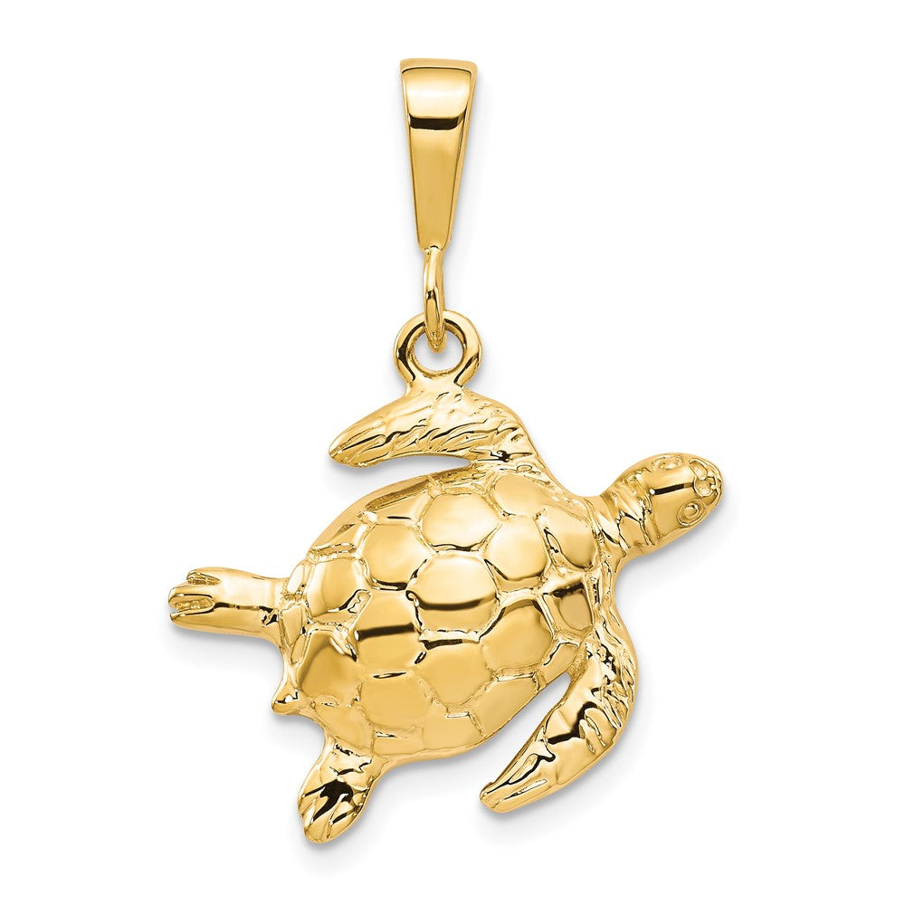 10K Turtle Pendant