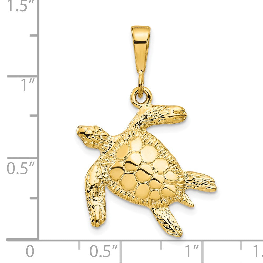 10K Turtle Pendant