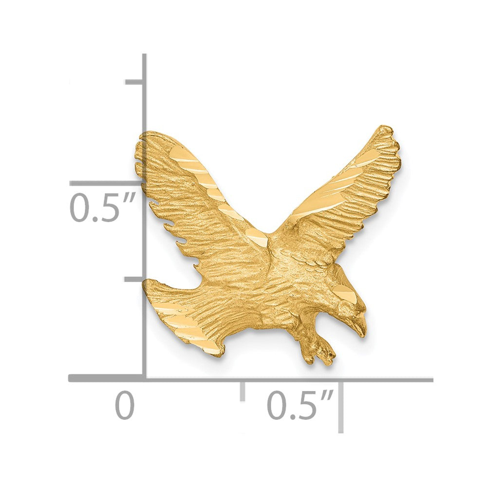 10k Solid Diamond-cut Eagle Charm