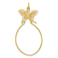 10k Filigree Butterfly Charm Holder