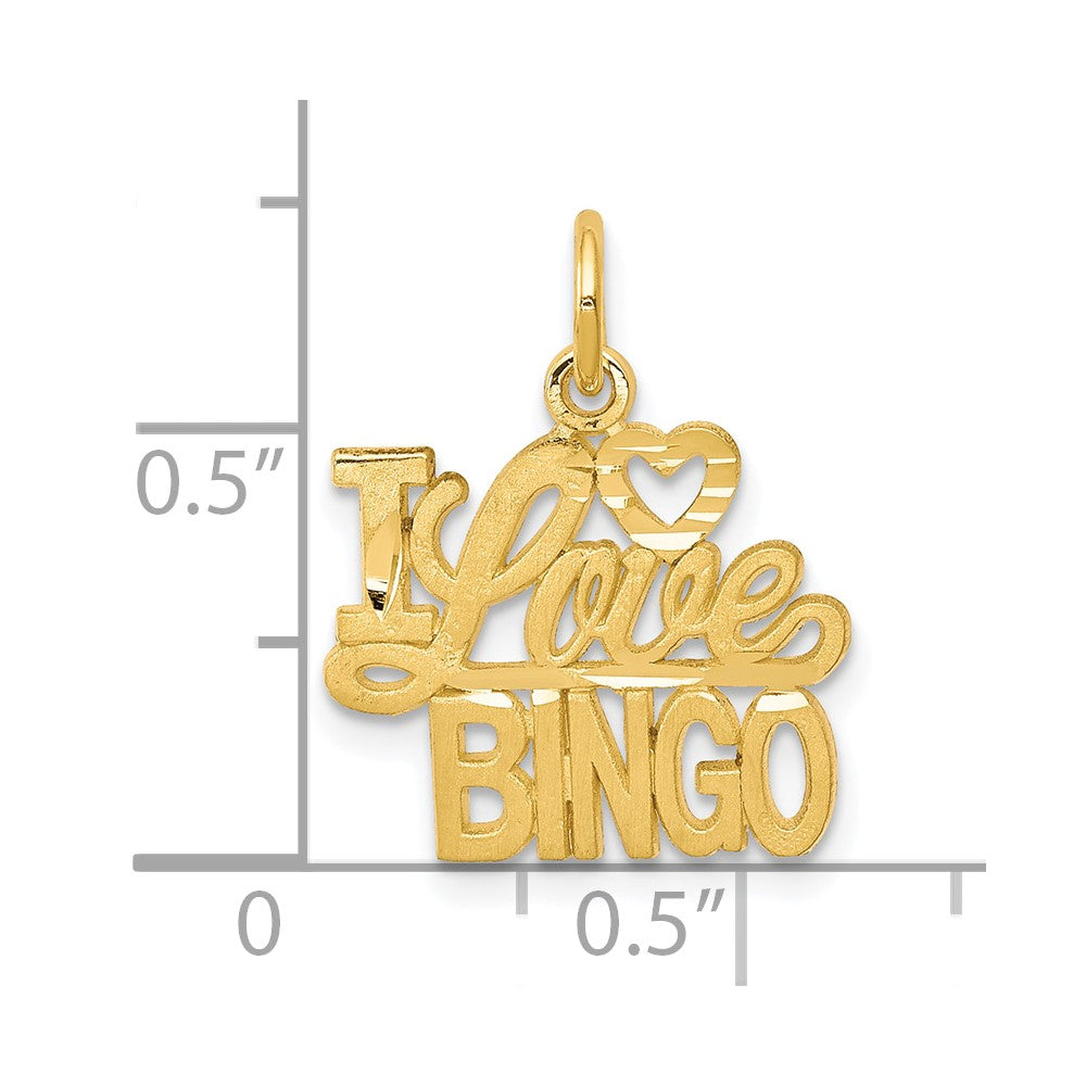 10K I LOVE BINGO Charm