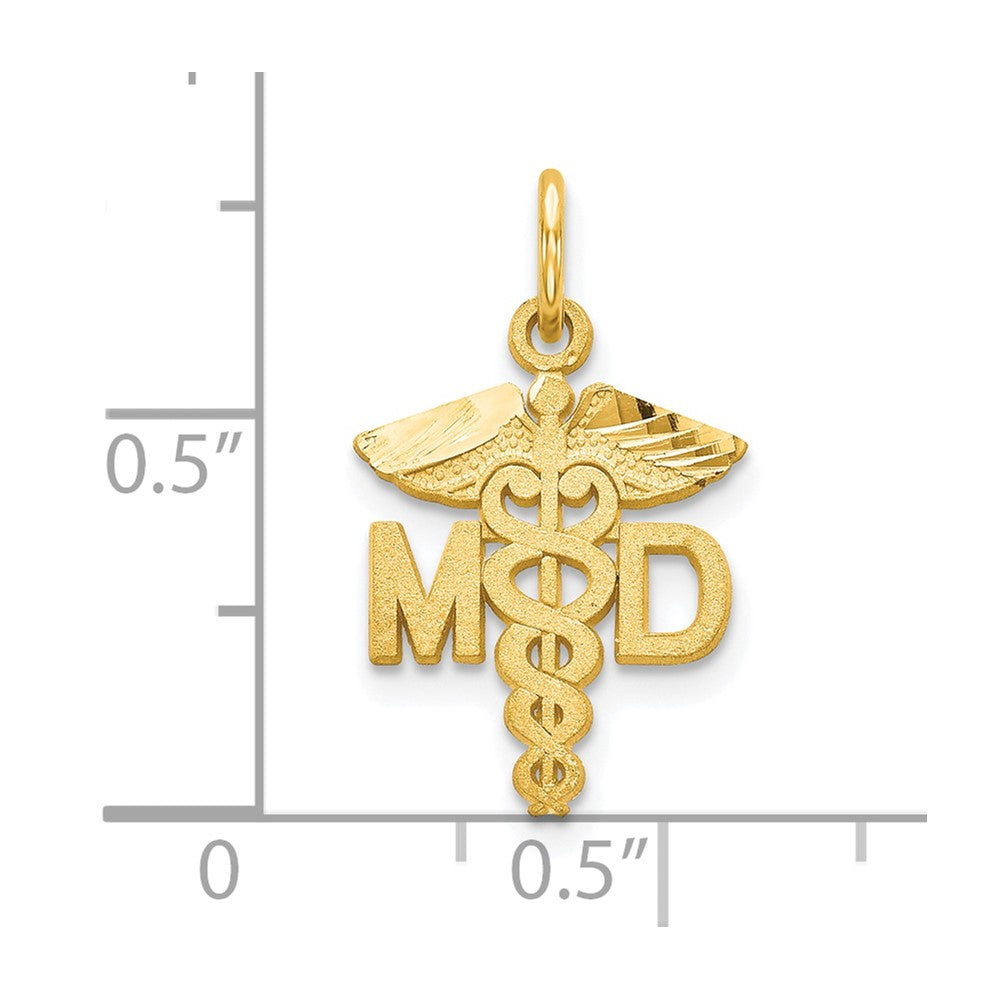 10k Solid Doctor of Medicine MD Charm