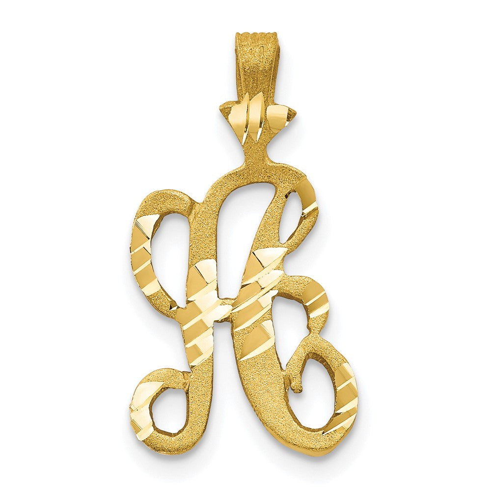 10k Diamond-cut Initial A Charm