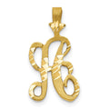 10k Diamond-cut Initial A Charm