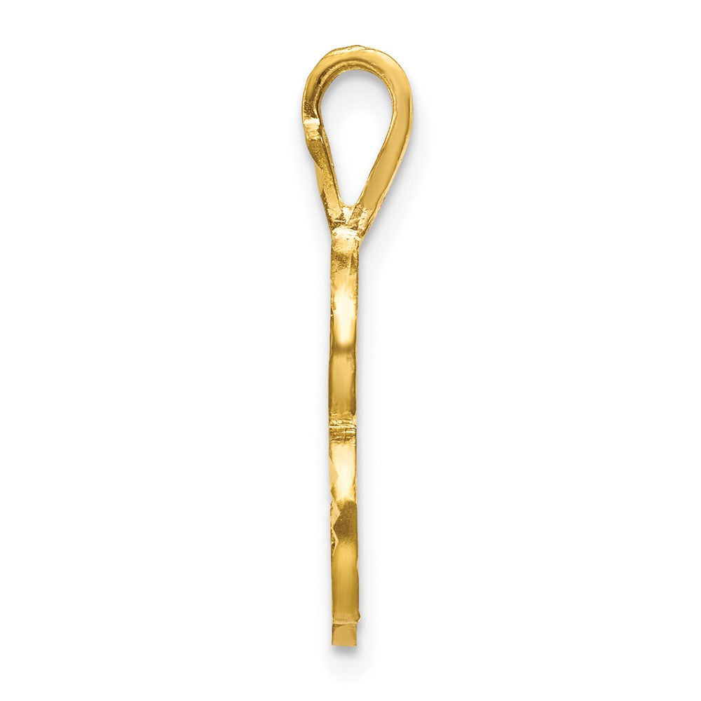 10k Diamond-cut Initial B Charm