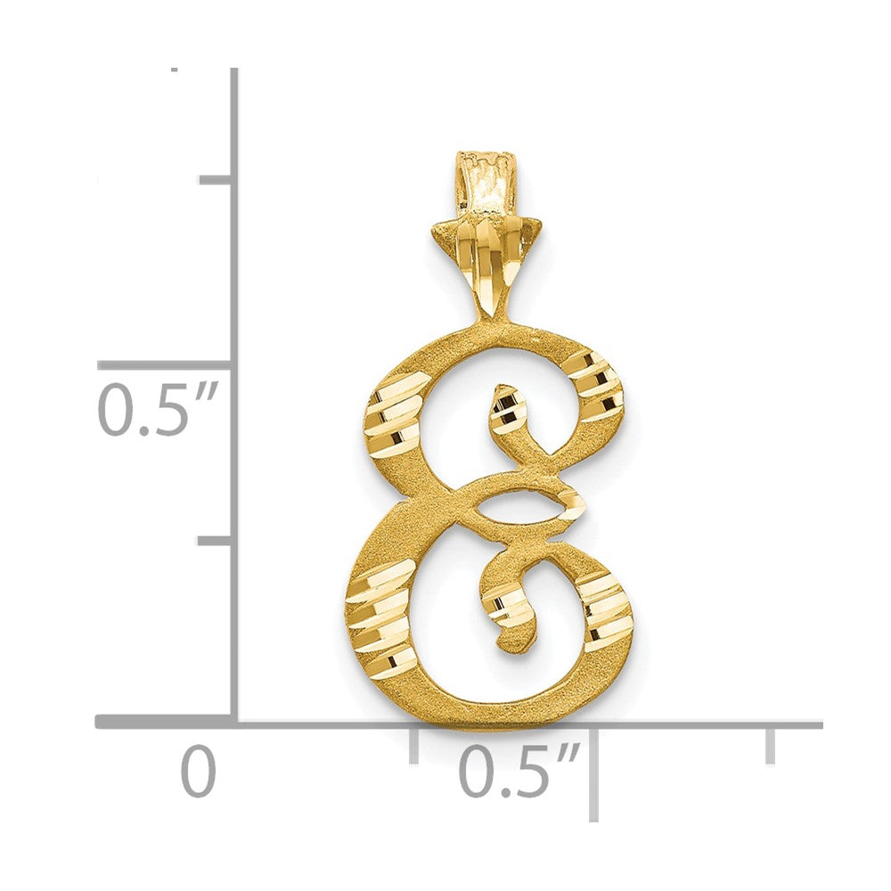 10k Initial E Pendant