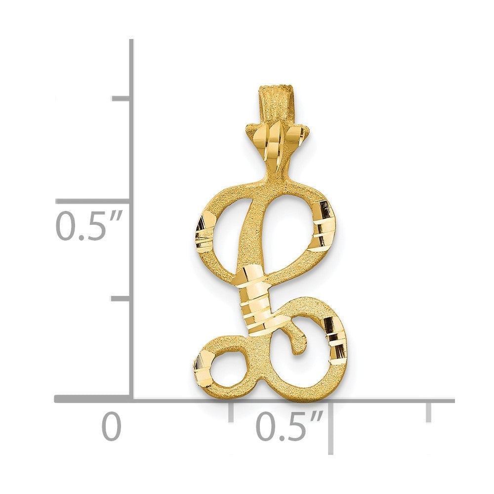 10k Initial L Pendant