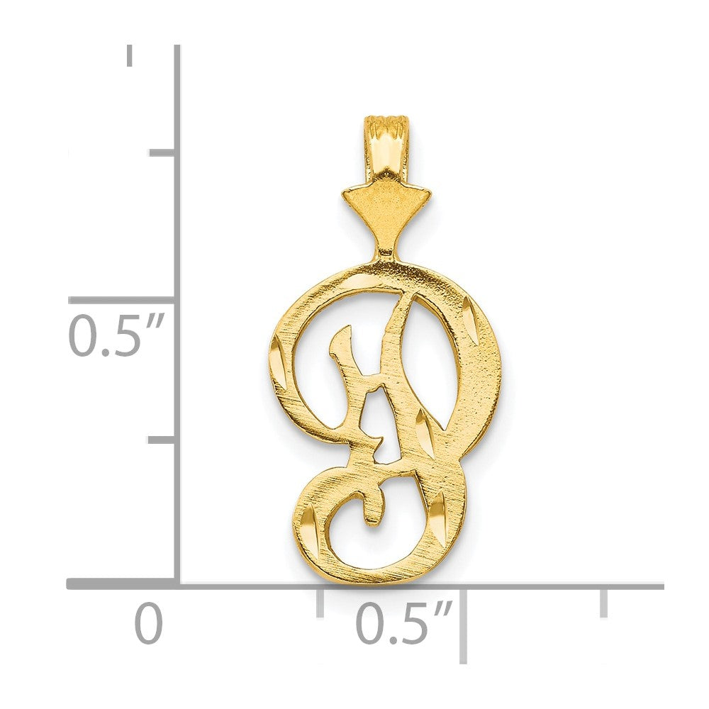 10k Initial P Pendant