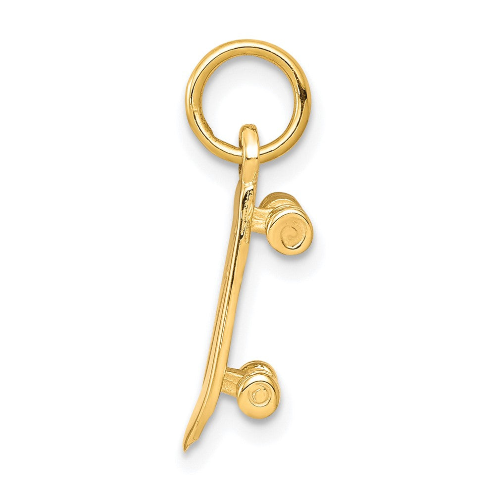 10K Solid 3-D Skateboard Charm