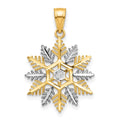 10K w/Rhodium Snowflake Charm