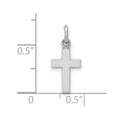 10k White Gold Cross Charm