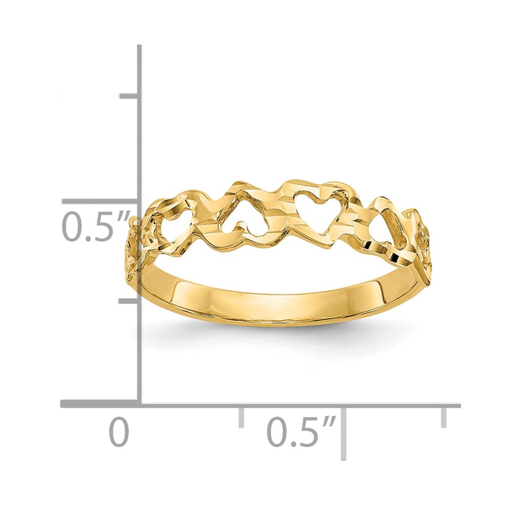 10K Heart Ring