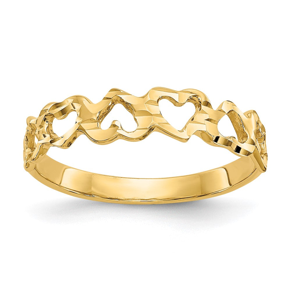 10K Heart Ring