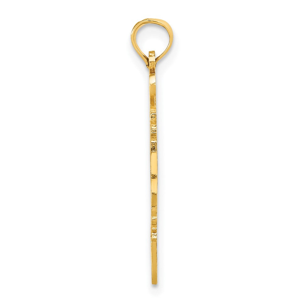 10K Solid New Jersey State Pendant