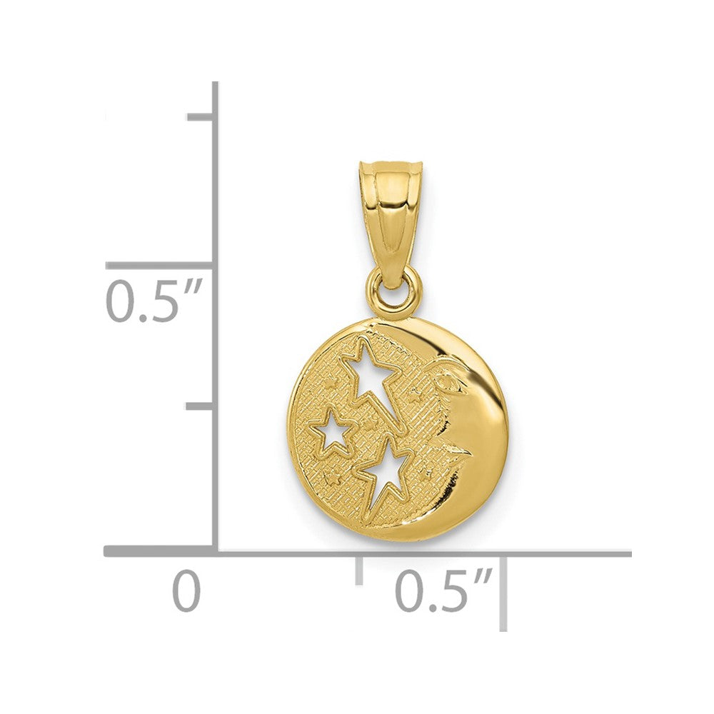 10k Moon & Stars Pendant