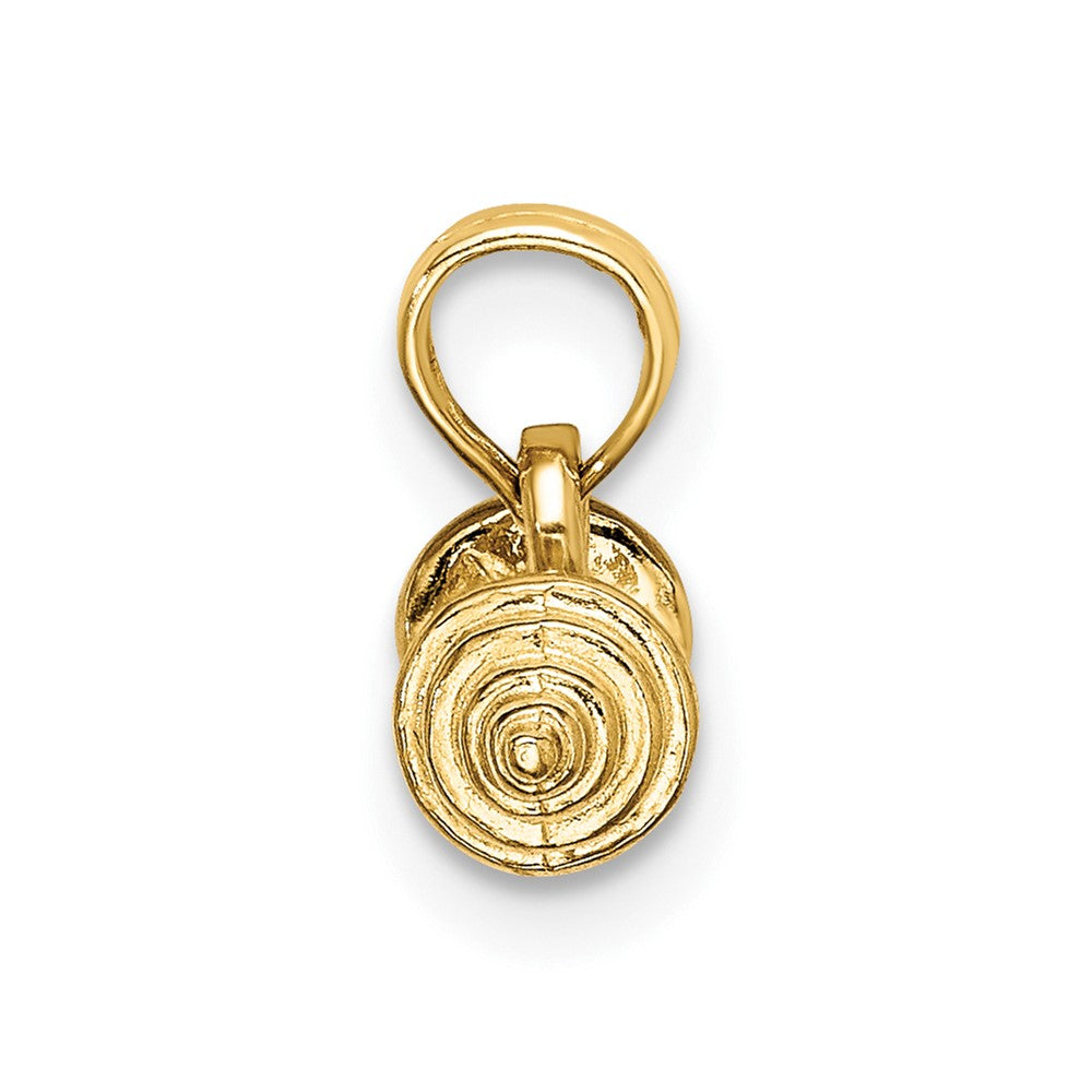 10K Solid Polished 3-D Dumbbell Charm