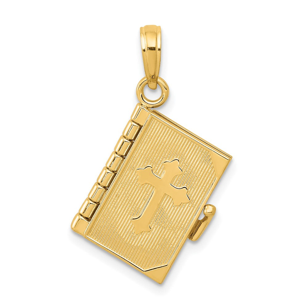 10K 3D Lords Prayer Bible Pendant