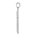 10k White Gold Tubular Cross Pendant