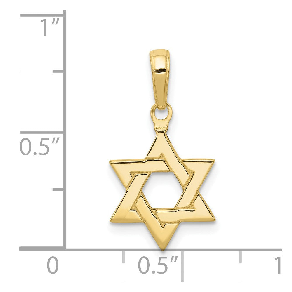 10k Polished Star of David Pendant