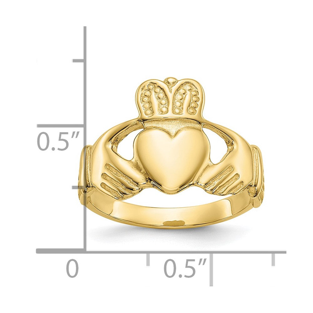 10k Polished Ladie's Claddagh Ring