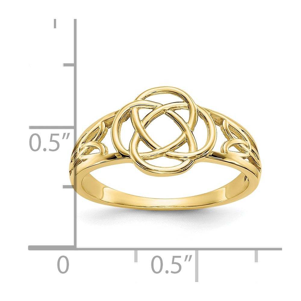 10k Polished Ladies Celtic Knot Ring