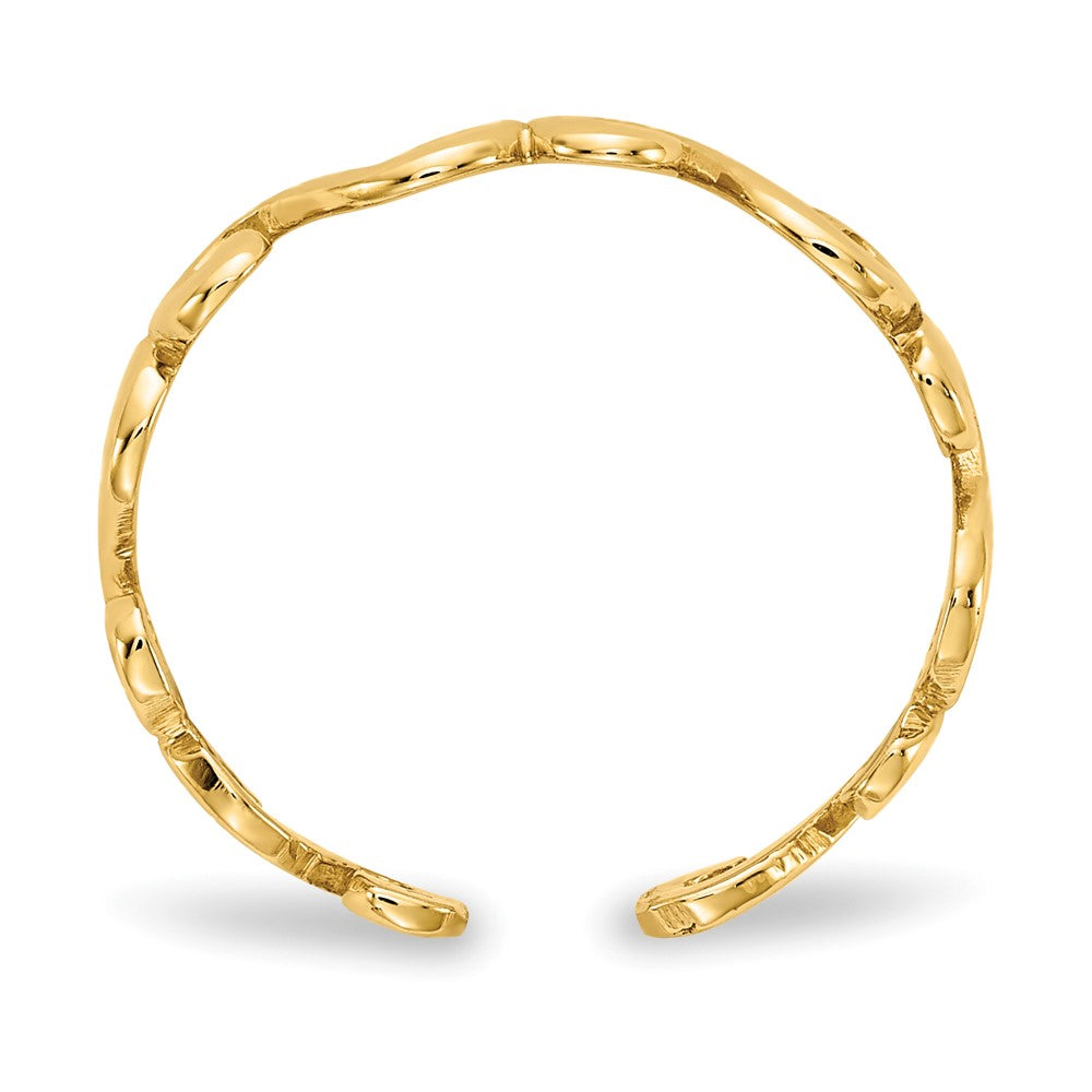 10k Swirl Toe Ring