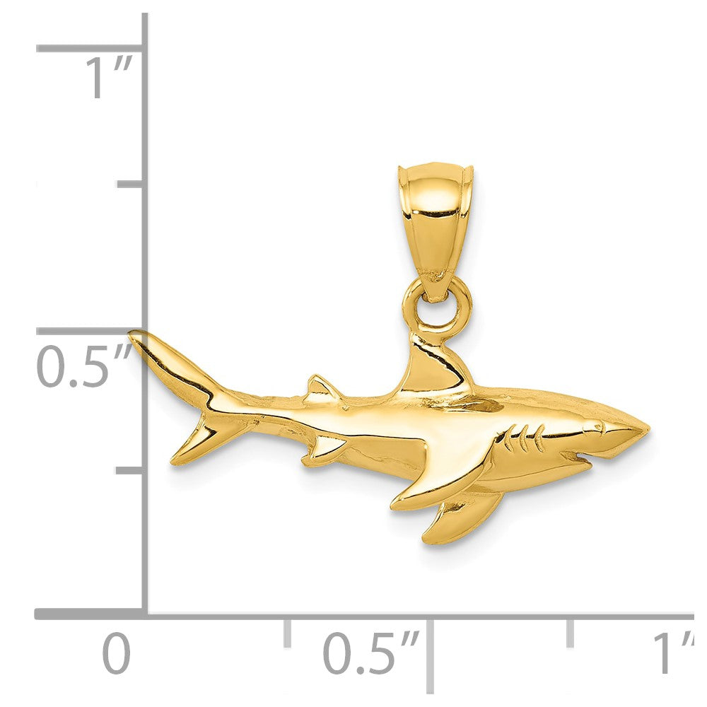 10K Shark Pendant