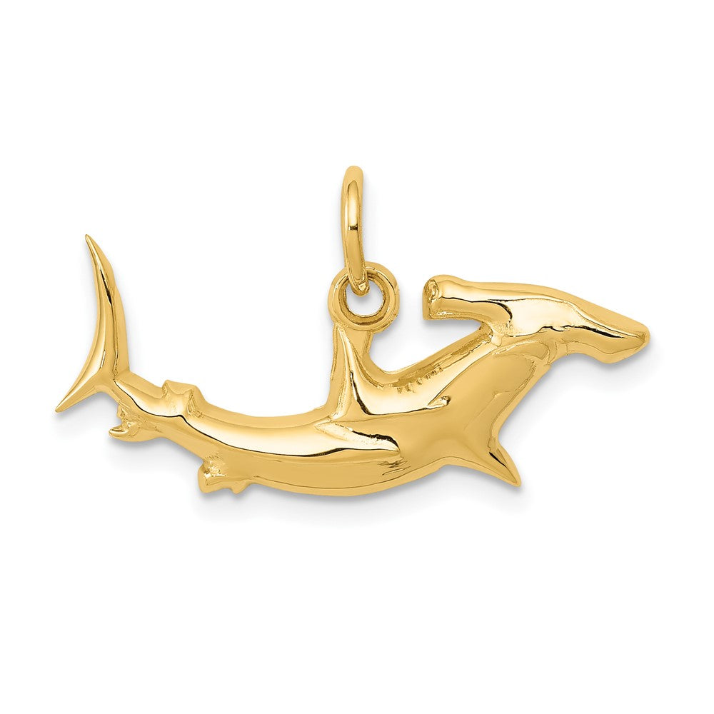 10k Hammerhead Shark Charm