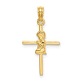 10k Praying Boy Cross Charm