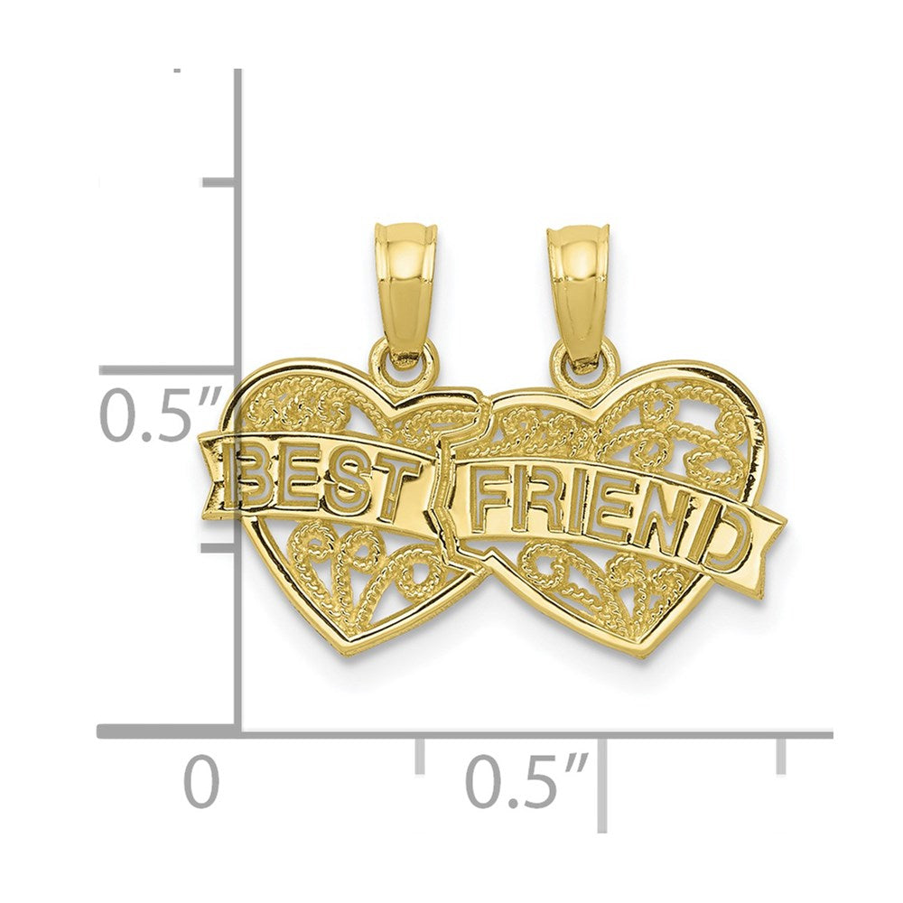 10K BEST FRIEND 2 Piece Break-A-Part Charm