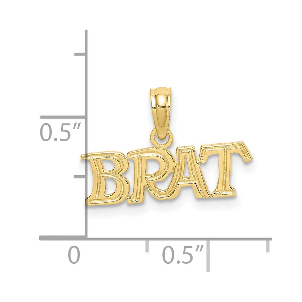 10K Polished BRAT Charm