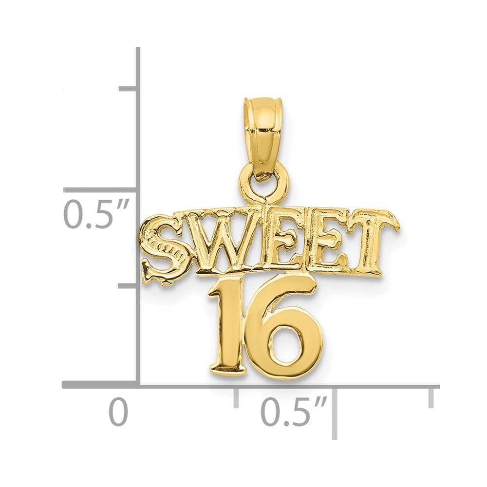 10K SWEET 16 Pendant