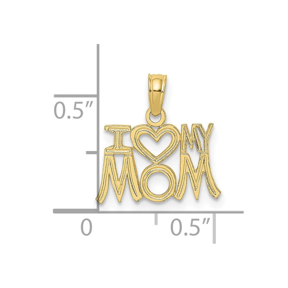 10K I HEART MY MOM Pendant