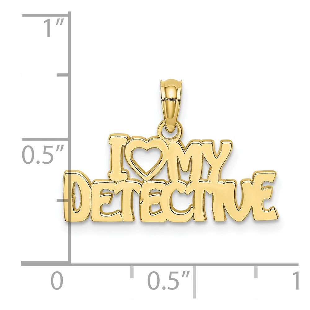 10K I HEART MY DETECTIVE Charm