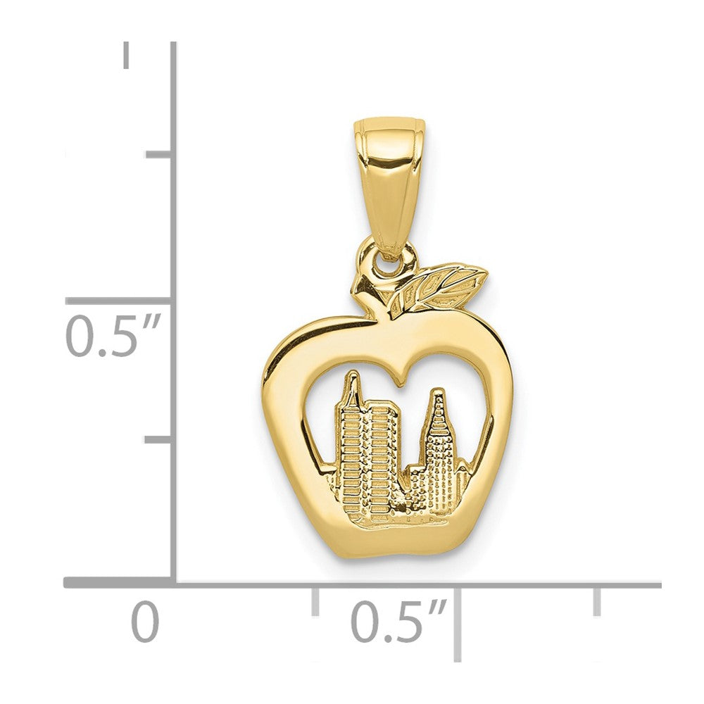 10K New York Skyline in Apple Pendant