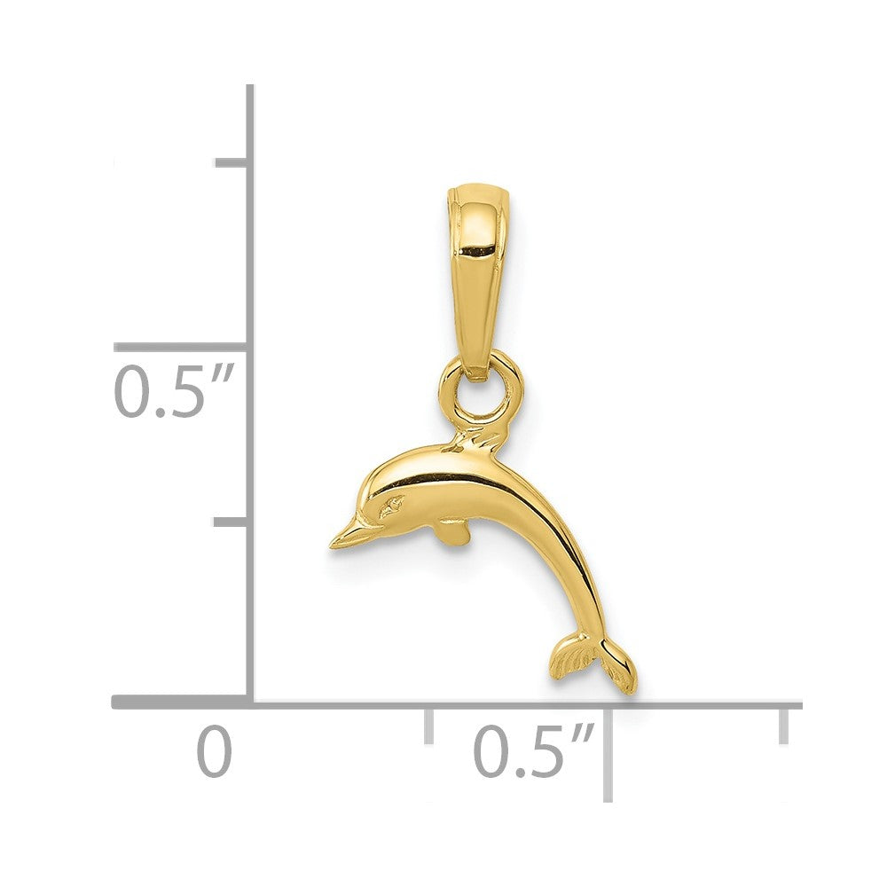 10K Mini Dolphin Pendant