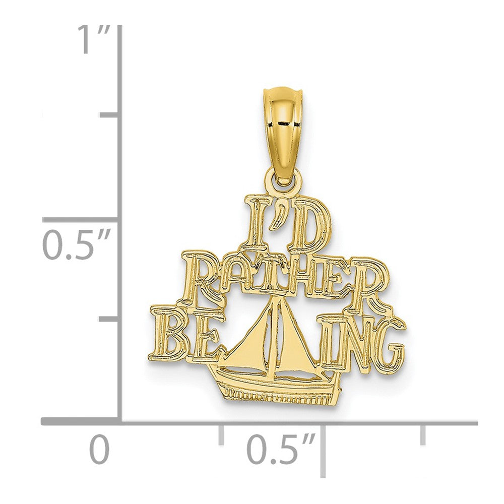 10K I'D RATHER BE SAILING Charm