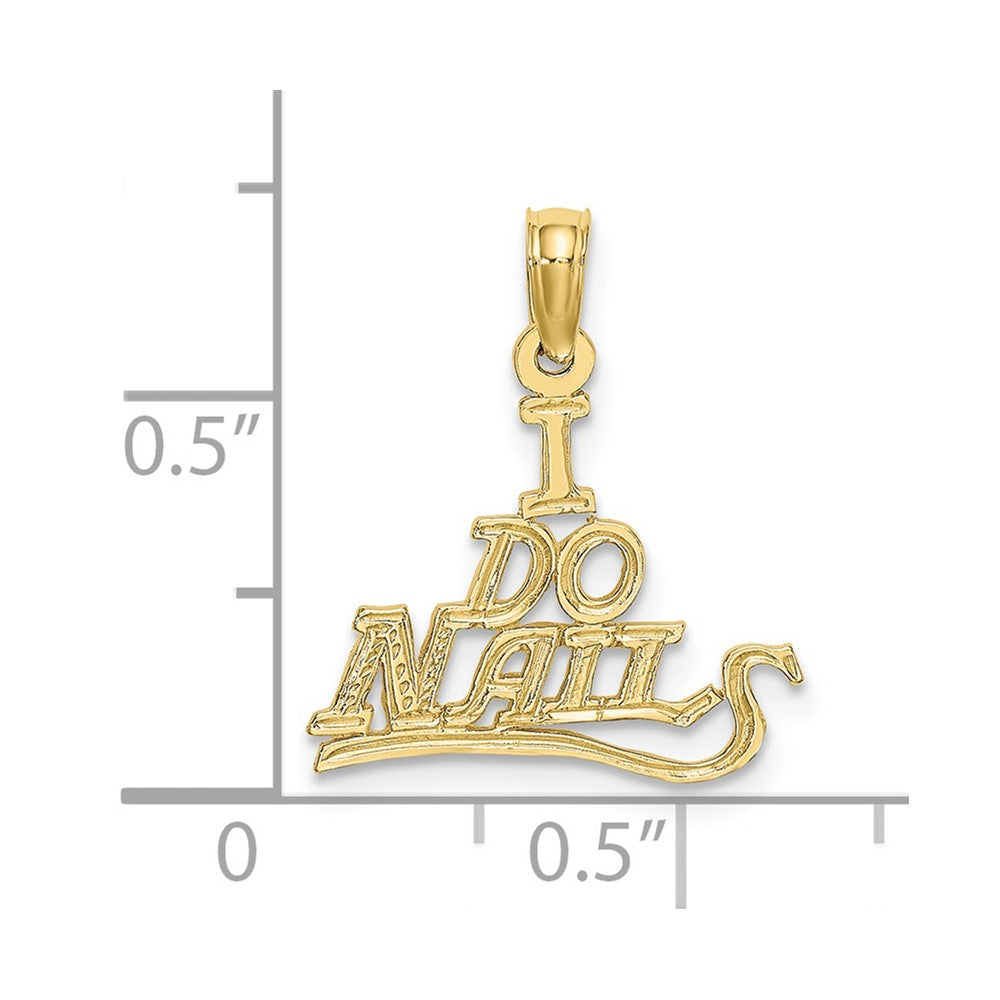 10K I DO NAILS Charm